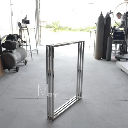 A072  简约直线条方形不锈钢桌脚  莫宁定制 - 封面