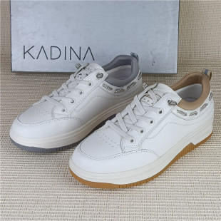 百搭舒适通勤单鞋 卡迪娜正品 厚底学生休闲鞋 处理真皮女鞋 撤柜断码