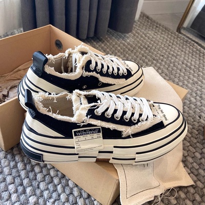 明星同款建豪乞丐鞋男2025春季新款帆布鞋增高厚底做旧休闲板鞋女