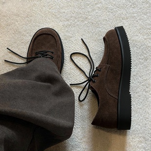 德比鞋男款增高大头鞋百搭潮鞋翻毛皮鞋老钱风乐福鞋cleanfit鞋子