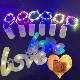 花束 love字母灯音乐歌曲小彩灯铜丝串灯 烘焙 礼品盒生日蛋糕灯