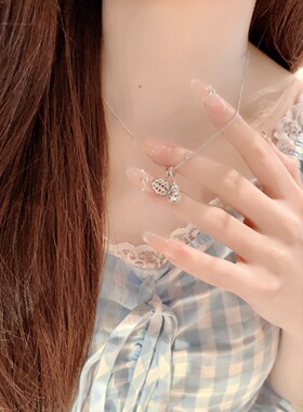 S925银纯银新如意算盘项链纯银项链不褪色礼盒礼袋新年顺丰3