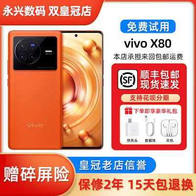 vivo x80 天玑9000旗舰芯 蔡司光学拍照 80瓦超级快充5G智能手机