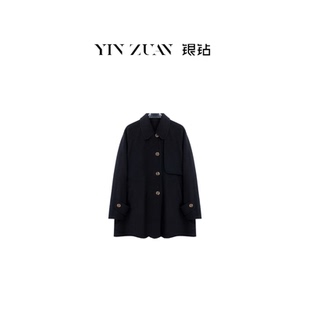 时尚 13点开卖 秋季 优雅纯色设计感女式 542401 羊毛大衣 12.20