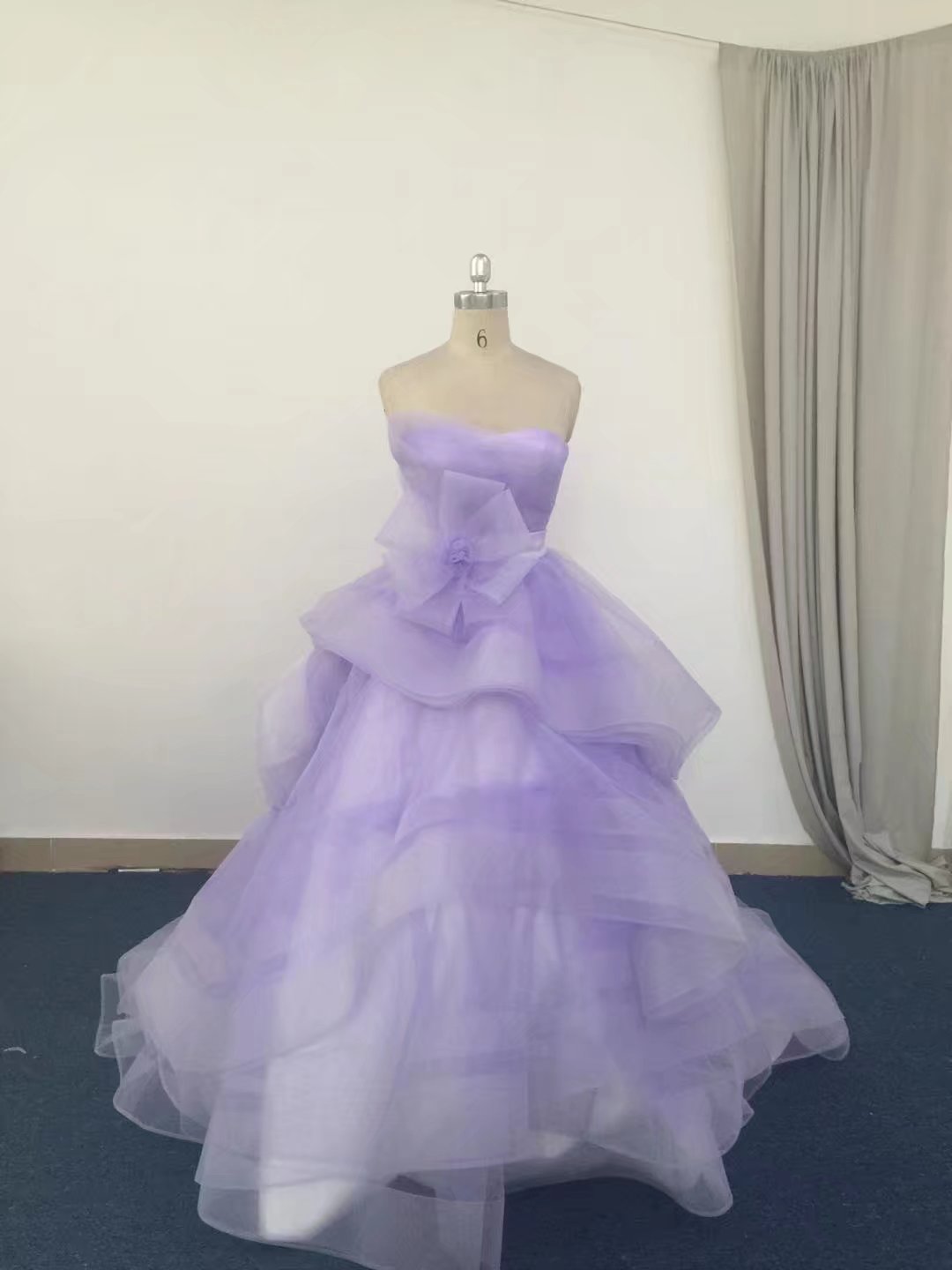 紫色礼服声乐演出服蓬蓬裙时尚合唱艺考礼服长裙lolita花嫁婚纱