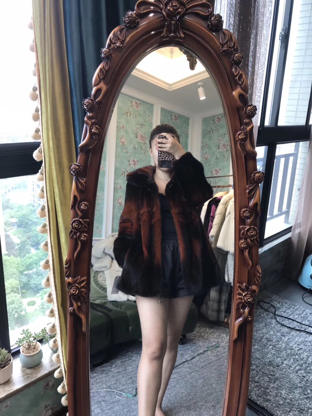 進口天鵝絨橘色段染中長款女士貂皮大衣媽媽裝賠錢處理整貂外套在類目 女裝/女士精品, 皮草中 - 來自Buy2taobao.com提供專業的淘寶代購服務