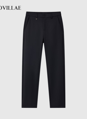 保罗威特弹力2024秋冬简约百搭舒适男士商务小直筒裤子AMPF570