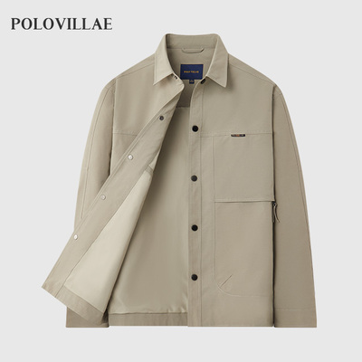 polovillae保罗威特男装春季新款休闲翻领工装夹克男外套AEQS608