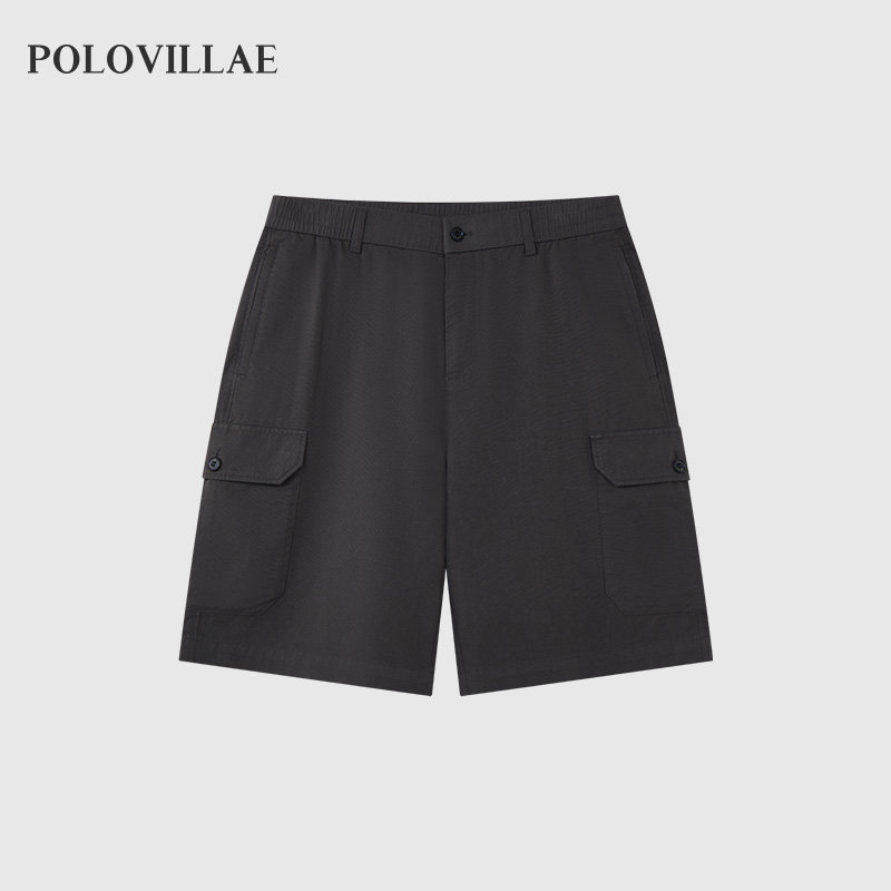 polovillae保罗威特专柜同款男士棉质松紧工装短裤男裤子ACRH355