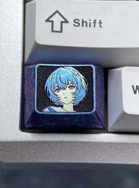 绫波丽 1.25U  Ctrl 彩色钛合金键帽 个性金属键帽阳极工艺