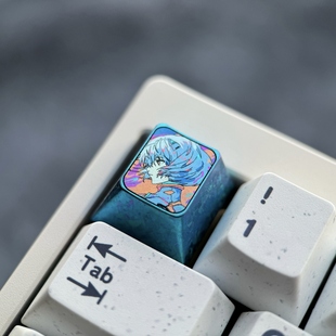 E款 彩色钛合金键帽 EVA 金属彩色动漫键帽 ESC键 绫波丽