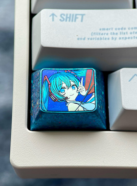 初音未来 1.25U R1 Ctrl 钛合金键帽 个性金属键帽 阳极工艺彩色
