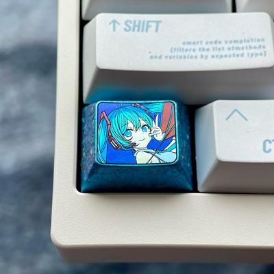 初音未来 1.25U R1 Ctrl 钛合金键帽 个性金属键帽 阳极工艺彩色