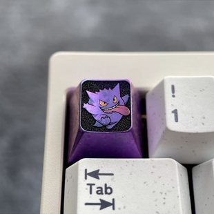 钛次元 耿鬼系列彩色钛合金键帽 金属彩色个性单个动漫键帽