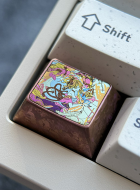 宵宫 1.25U Ctrl键 彩色钛合金键帽 金属键帽阳极工艺