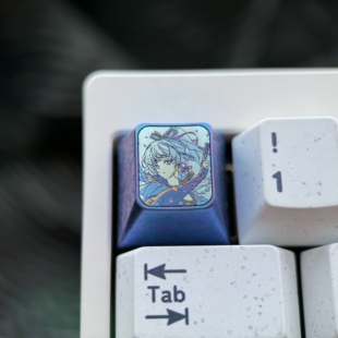 神里绫华 1U ESC 彩色钛合金键帽 个性金属键帽阳极工艺