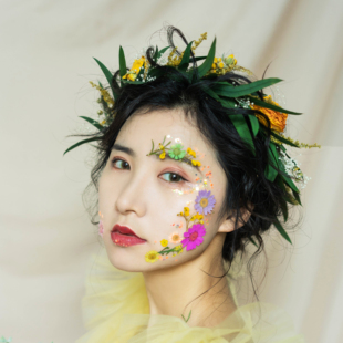 真花新娘头饰永生花干花发饰花环儿童饰品婚纱礼服头花古风配饰