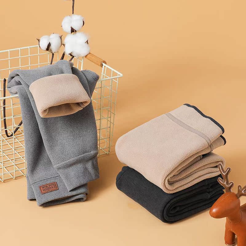 儿童秋裤男童保暖裤加绒德小女孩宝宝大童线裤单件衬睡裤内穿薄款