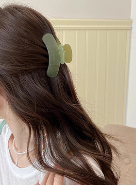 韩版简约亚克力抓夹女2025新款高级感鲨鱼夹气质后脑勺发夹子发饰