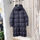 加厚宽松过膝90白鸭绒冬季 可脱卸帽羽绒服女长款 2025新款 外套6866