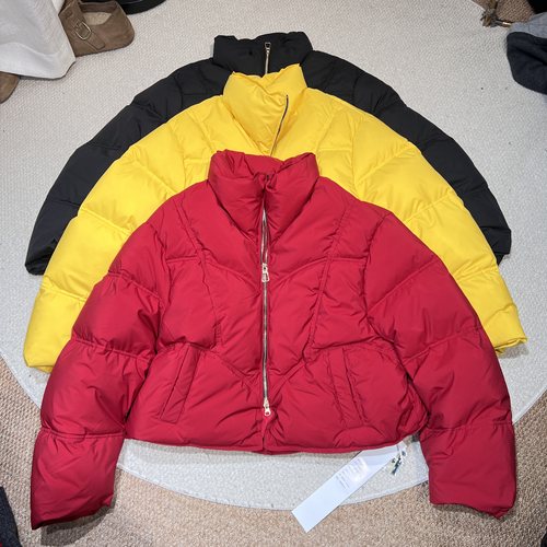 立领白鸭绒面包服女2025冬宽松显瘦保暖羽绒服外套夹克上衣9939