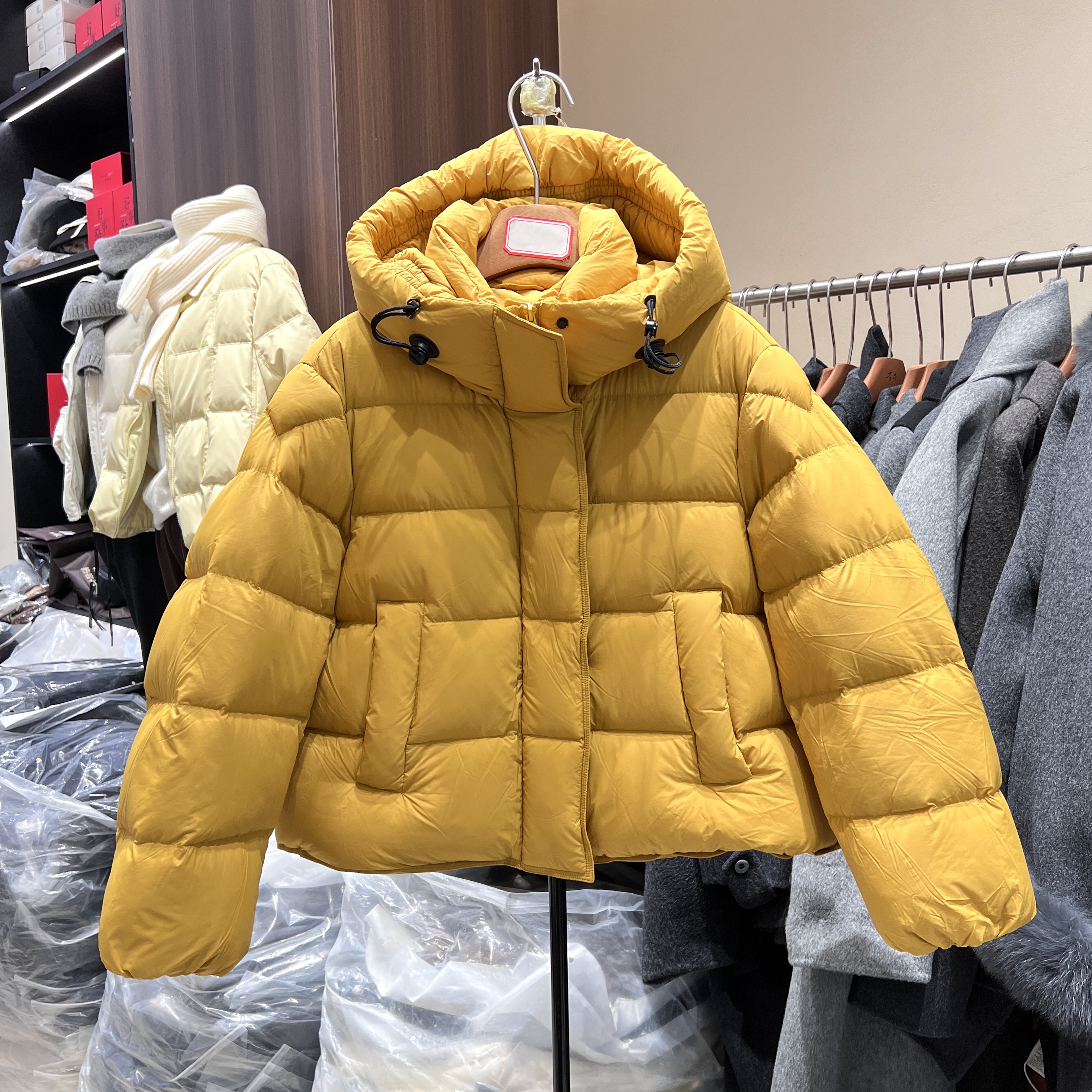 欧洲站加厚白鸭绒羽绒服女2025冬新款连帽保暖面包服韩版外套8838