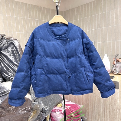 高级感设计感不规则羽绒服女2025冬新款韩版宽松小个子面包服135