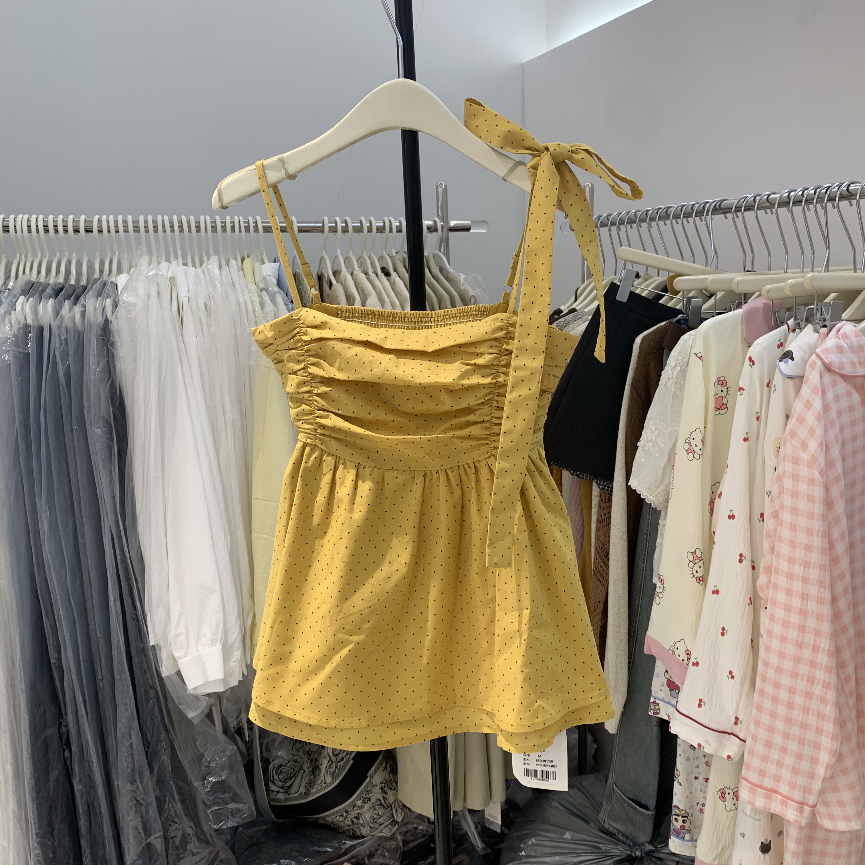 2026夏季新款韩版时尚百搭波点吊带背心女宽松显瘦无袖上衣潮2667