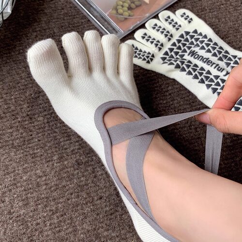 瑜伽普拉提女分趾防滑耐磨船袜