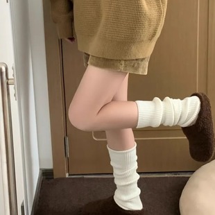 羊绒堆堆袜套秋冬款 格雷系保暖加厚搭配雪地靴腿套y2k小腿中筒袜