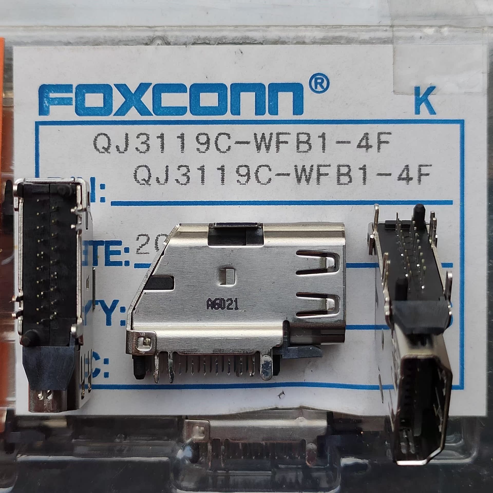 议价再拍:全新原装foxconn qj3119c-wfb1-4f侧插式