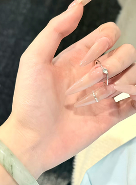 翡月戒指小灵蛇日进斗银日进斗金戒指尾戒活口可调节