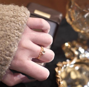 天然水沫玉S925银戒指活口新年招财小众冰种送闺蜜礼物