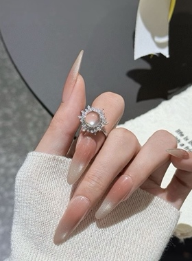 925银戒指「雪域」显贵巨美冰冰透透超绝清冷感戒指可调节