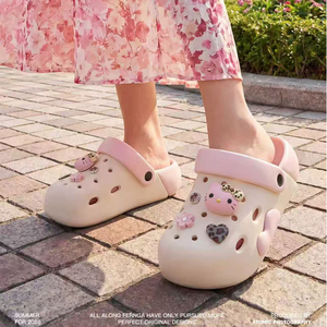 EVA轻便女生卡通洞洞鞋猫咪女
