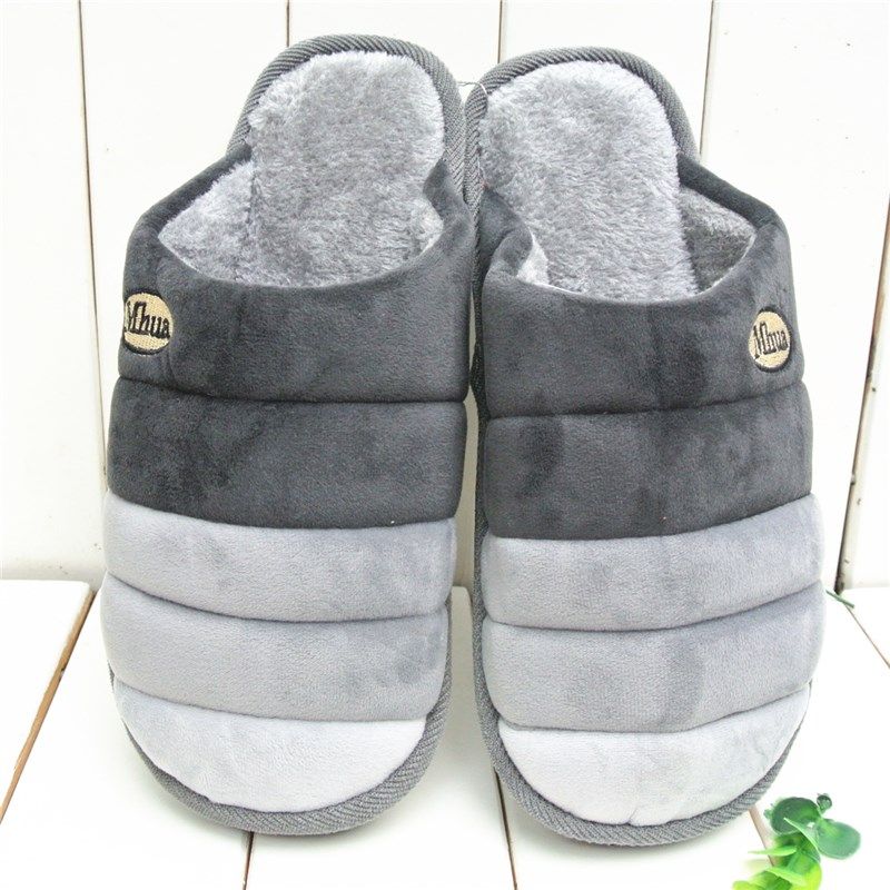 居家保暖特大码冬季棉拖鞋男毛托