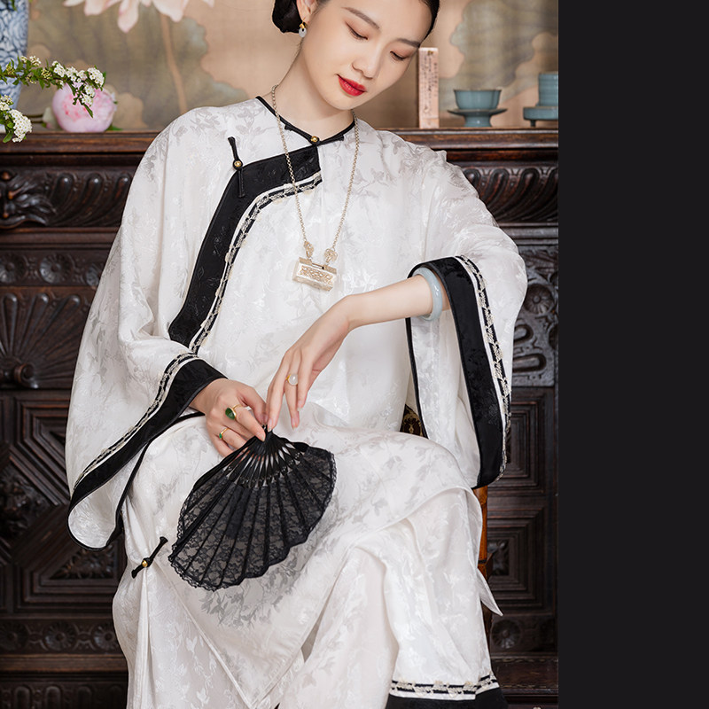 pcy1463古董衣打底衫 中式复古小衫老衣服衬衣衬衫春夏家居服女