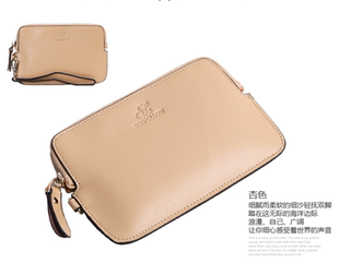手拿包2023新款女皮拉链零钱包皮硬币袋简约多功能钱夹青年潮