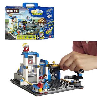 创世纪玩具孩之宝酷垒积木星佳城市鲨鱼码头警局防卫潜行猎人男孩