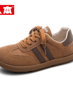 人本秋季2024新款女鞋97021百搭透气运动板鞋女式休闲鞋德训鞋