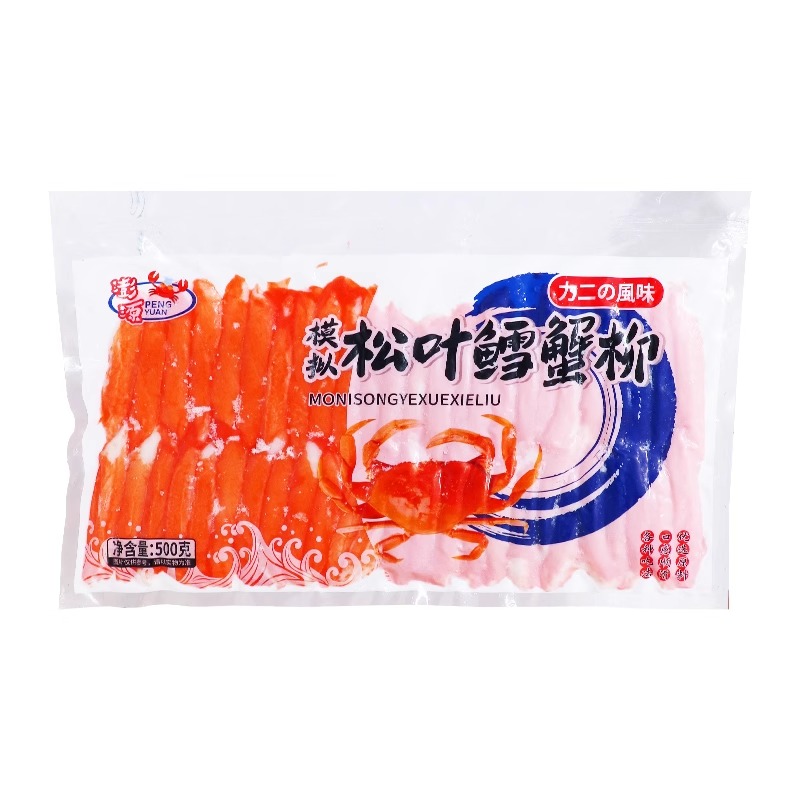 澎源松叶鳕蟹柳日式寿司料理v型蟹肉紫菜卷手撕蟹味棒火锅500g