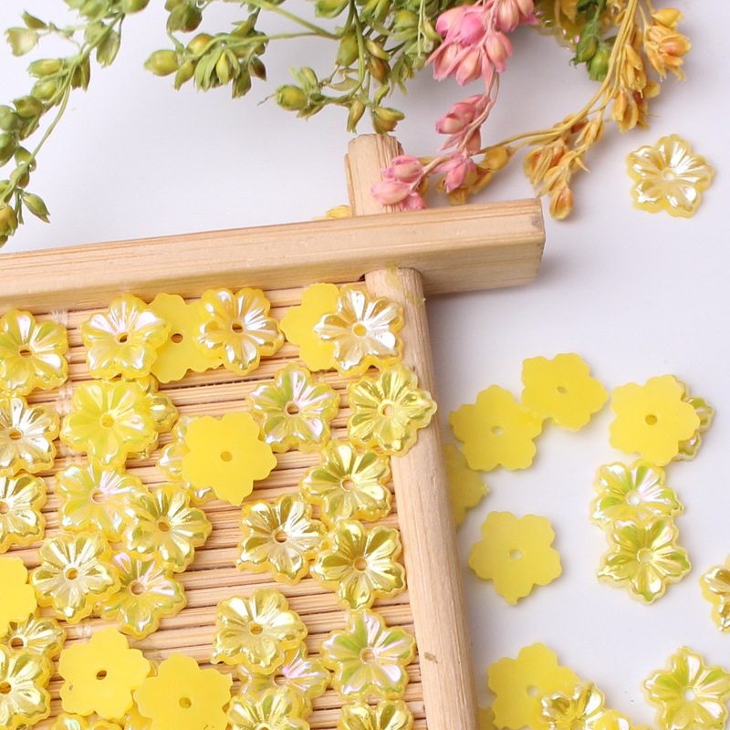 糖果色中孔花8.5毫米混色花朵diy手工发夹眉心贴脸贴装饰珠珠