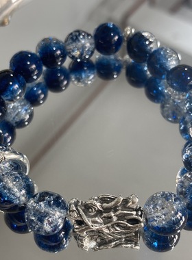 中式国风龙年招财设计星空手串小众设计ins百搭显白琉璃男女手链