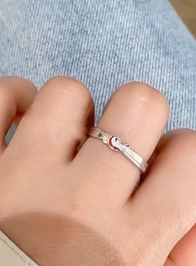 新款月老红线情侣对戒男女中国风小众设计感高级简约时尚可调节