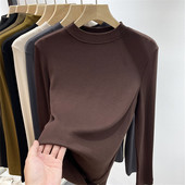 2025新款 女童秋衣长袖 内搭打底衫 洋气中大童半高圆领内搭外穿上衣