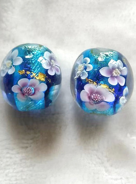 汪氏琉璃金箔银箔海景珠饰品