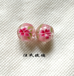水晶内花琉璃珠节日送礼品山水名物项链手链日式时尚新品DIY配件
