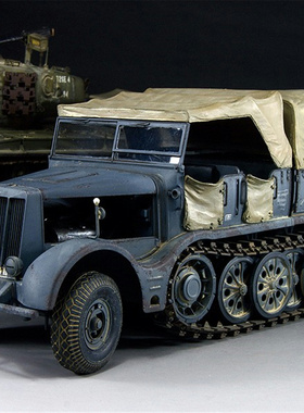 FAMO 18吨 牵引车与拖车 1/35 模型成品代工 战之阵 田宫