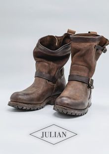 美国正品Julian工程师靴墨西哥红矿泥染战损工装engineer boots