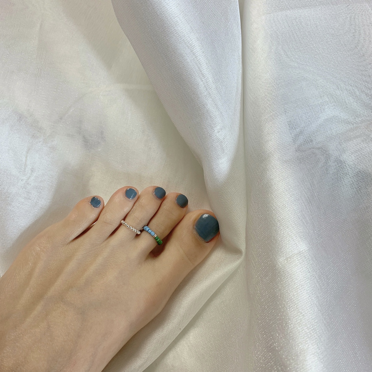 S925纯银脚趾戒指女尾戒关节指环